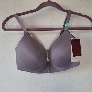New Tommy John 32DD second skin lightly lined demi bra purple grey ridge